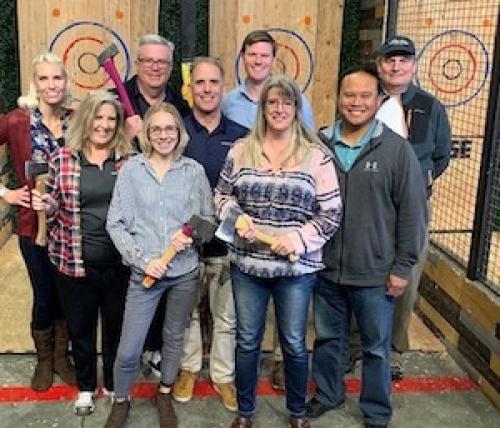 Axe Throwing Competition, Base Camp Boise, Borton-Lakey Law & Policy